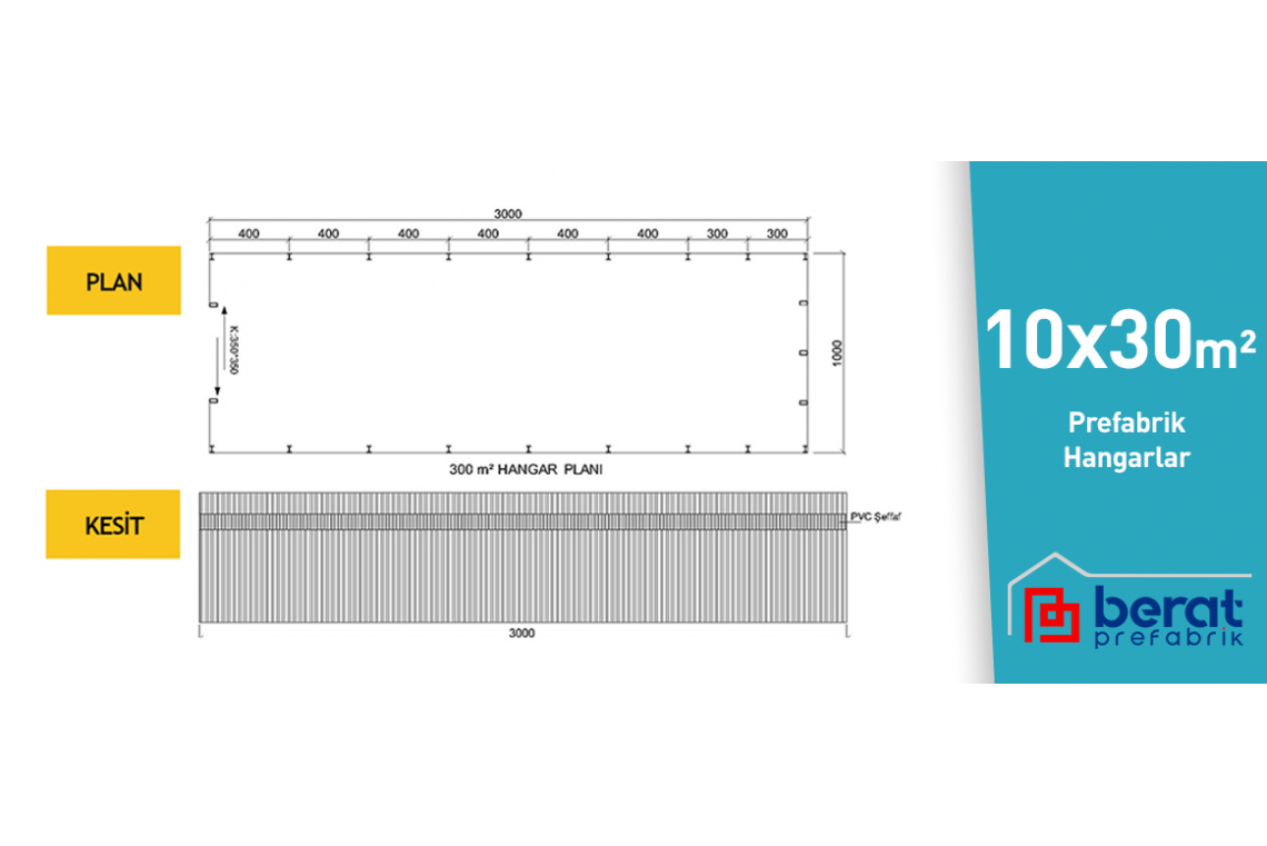 10X30 M² HANGAR