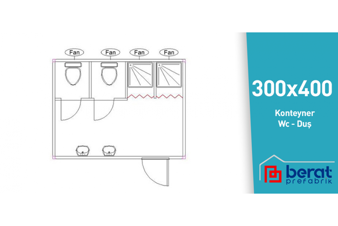 300X400 KONTEYNER WC-DUŞ