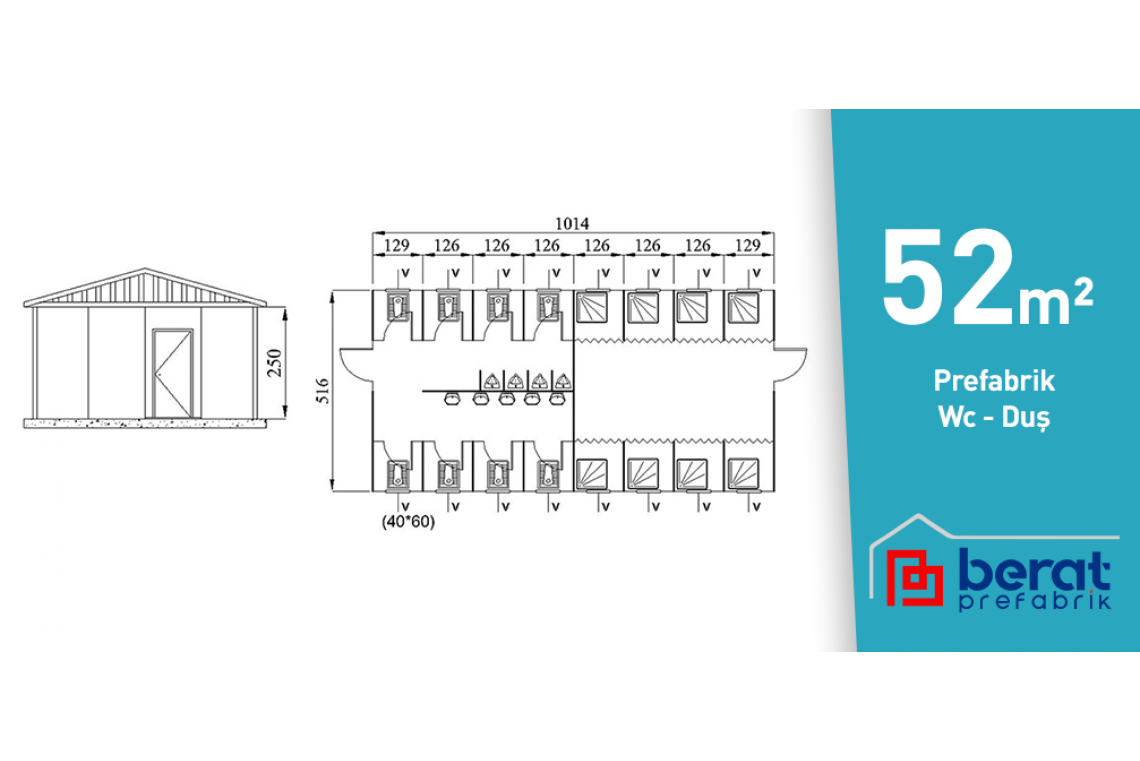52 M² PREFABRİK WC - DUŞ