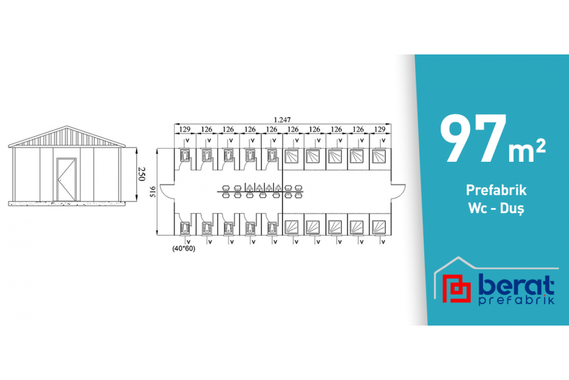 97 M²-B  PREFABRİK WC - DUŞ